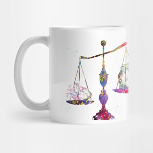 Scales heart and money Mug